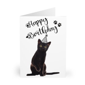 Carte De Joyeux Anniversaire Avec Chats Carte Danniversaire Etsy France