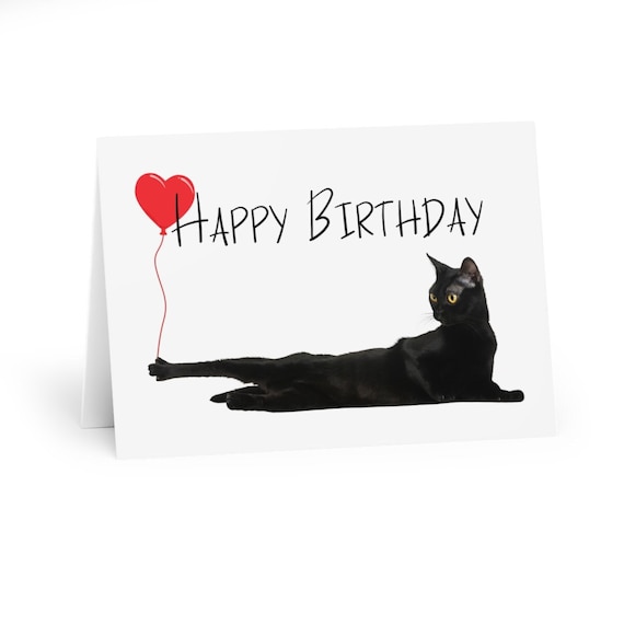 Carte De Joyeux Anniversaire Avec Chats Carte Danniversaire Etsy France