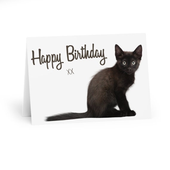 Carte De Joyeux Anniversaire Avec Chats Carte Danniversaire Etsy France