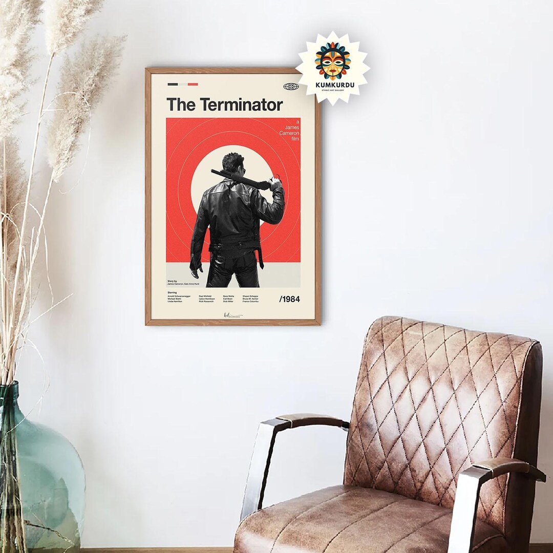 The Terminator Mid Century Modern Movies Poster Retro Movie Etsy