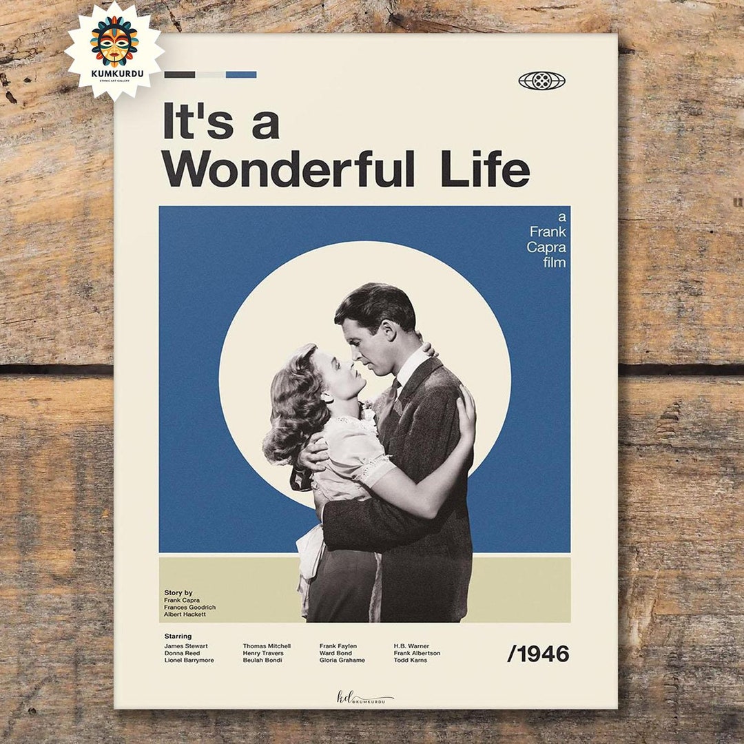 Its a Wonderful Life Mid Century Modern Movies Poster Retro Etsy