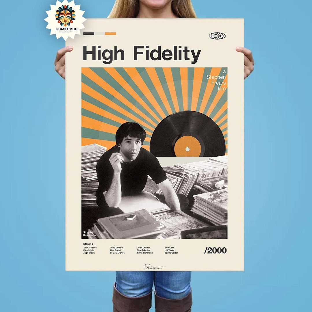 High Fidelity Mid Century Modern Movies Poster Retro Movie Etsy