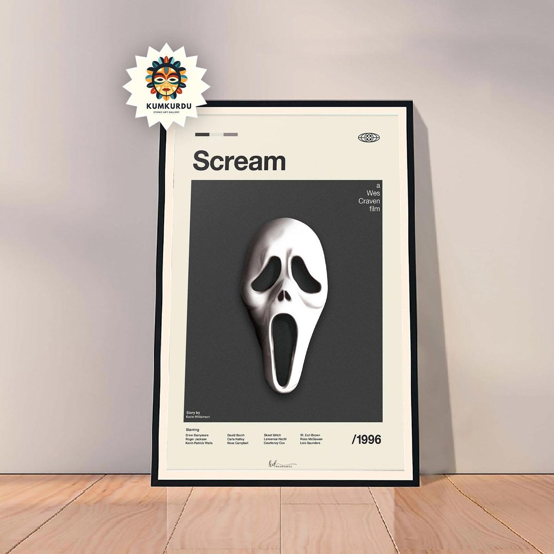 Scream Mid Century Modern Movies Poster Retro Movie Print Etsy