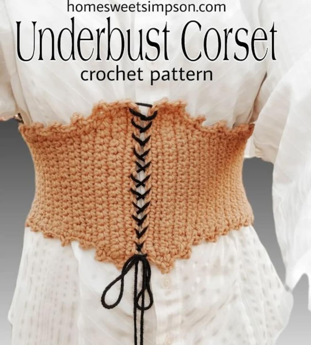 Underbust Corset Crochet PATTERN ONLY - Etsy