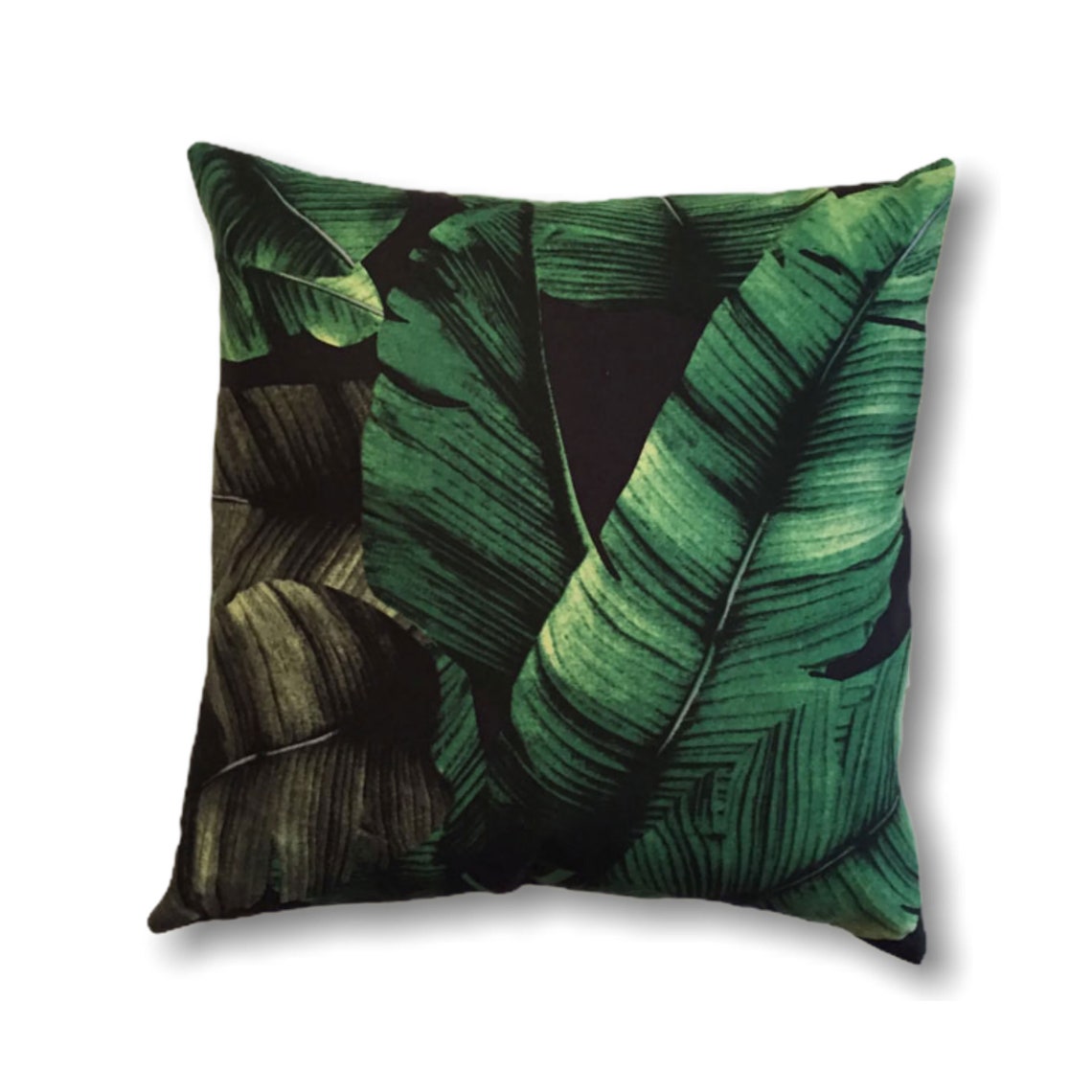 Botanical Leaf Print Cushion Cover Cotton & Linen Material Etsy
