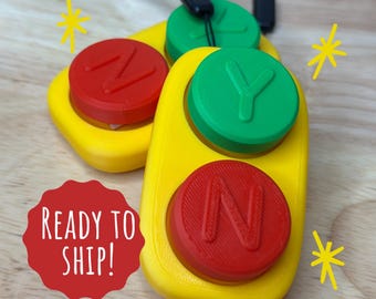 Clicky Yes/No Button | Clicky Desk Fidget | Keyboard Fidget | Sensory Toy | Gift for Blue Dog Fan | Stocking Stuffer
