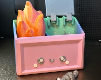 Dumpster Fire Funny Desk Container | Office Decor | This is Fine | Raccoon Trash Panda Fidget | Gift for Coworker |