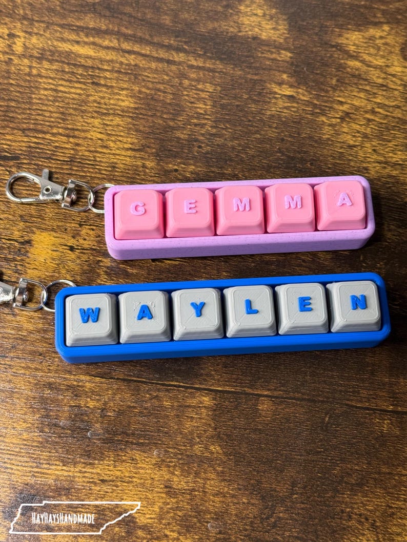 Click Fidget Keychain Custom Custom Worded Clicky Keychain | Clicky Name Fidget | Personalized ...