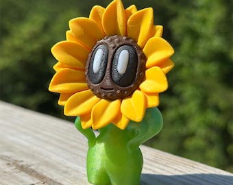 Sunflower Desk Plant Pets | Plant Friends | 3D Print Plants - Etsy
