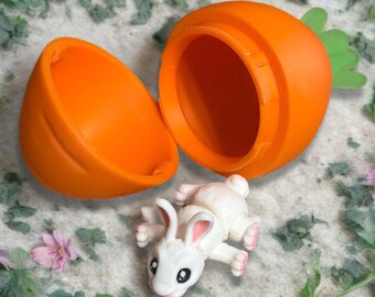 Carrot Container with Bunny Rabbit Fidget | Easter Basket Gift | Easter Egg | Non Candy Gift