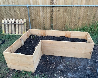 Jardinera en forma de L (solo planos)