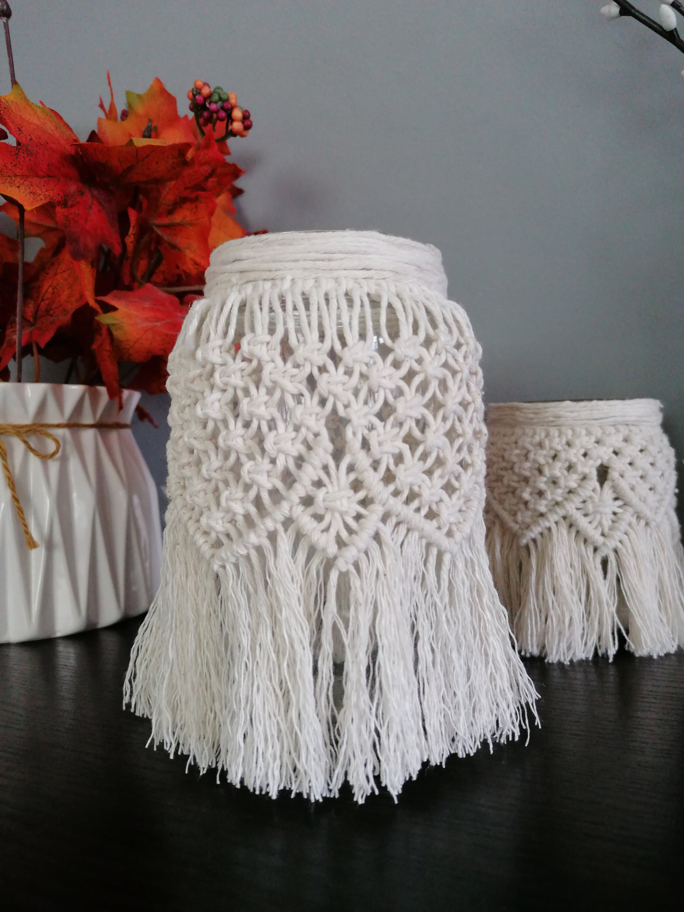 Lampion Makrama jar macrame jar cover Etsy