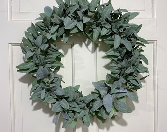 Sage wreath, Front door wreath, Greenery wreath, Farmhouse wreath, classic wreath