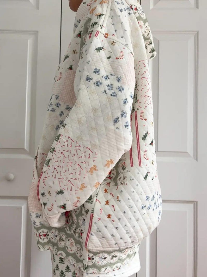 Christmas Holiday Quilted Hoodie