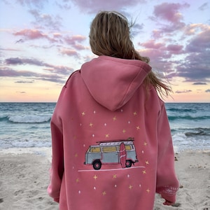 Ice Cream Pink Embroider Van Star Hoodie