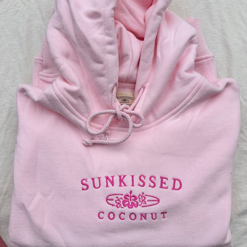 Pink Palm Puff Hoodie Kids - Etsy