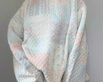 Shades Of Blue gewatteerd pastelkleurig sweatshirt