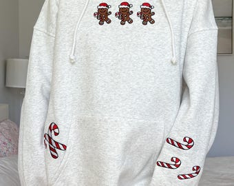 Pearl Grey Gingerbread Recipe Christmas Embroider Hoodie