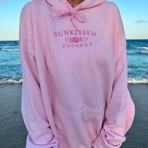 Tana Light Pink Embroider Sunkissedcoconut Hoodie