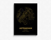 Astrakhan Russia City Map Print City Map Poster Modern Map Print City Map Art Multiple Sizes