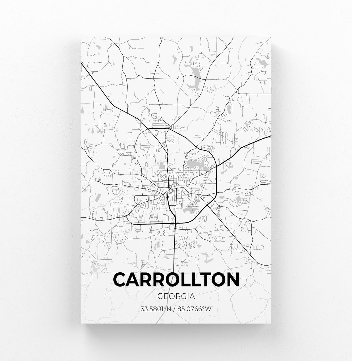 Editable Carrollton Ga City Map Illustrator Pdf Digit vrogue.co