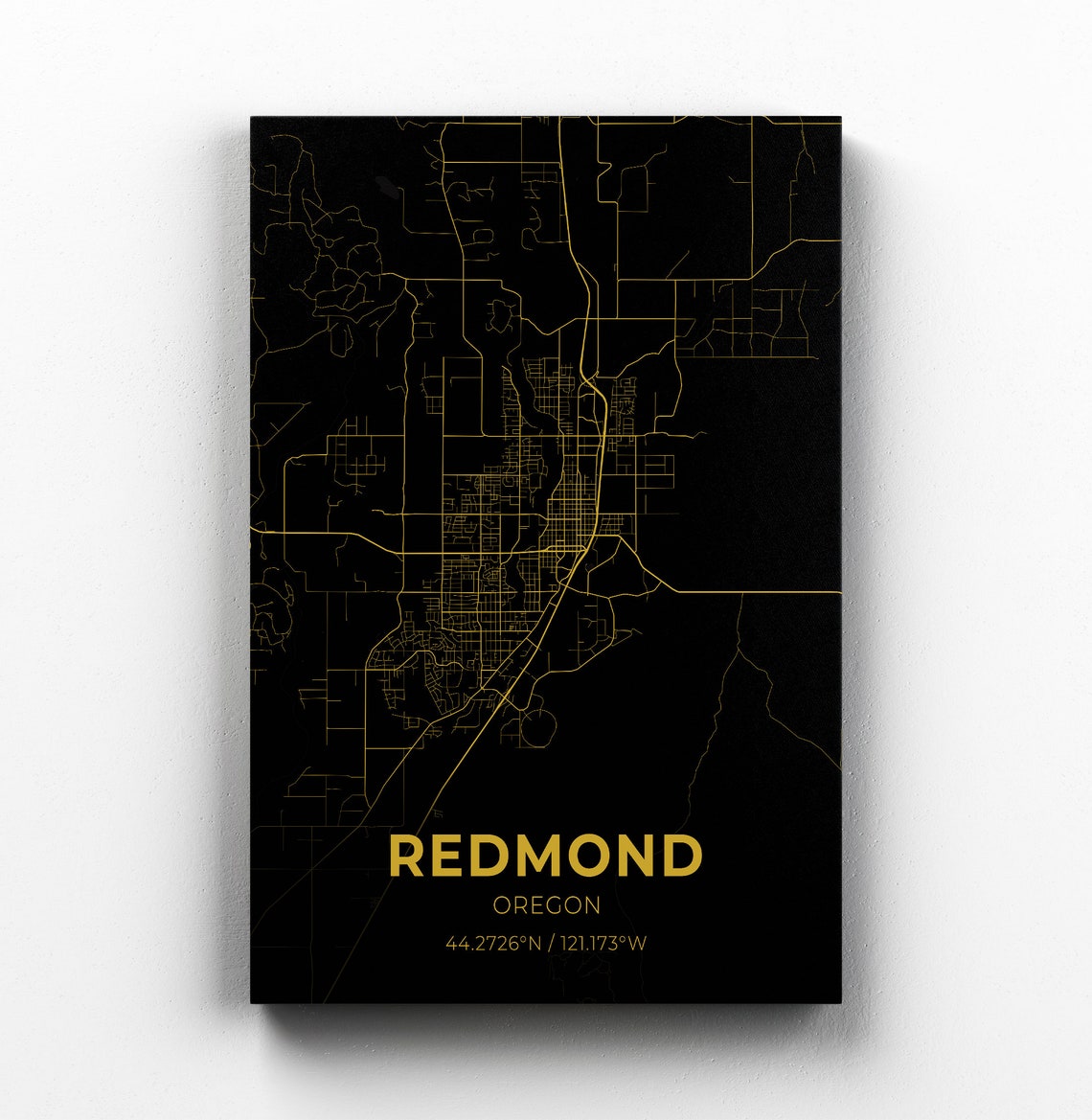 Redmond Oregon City Map Canvas Art / City Map Art / City Map | Etsy