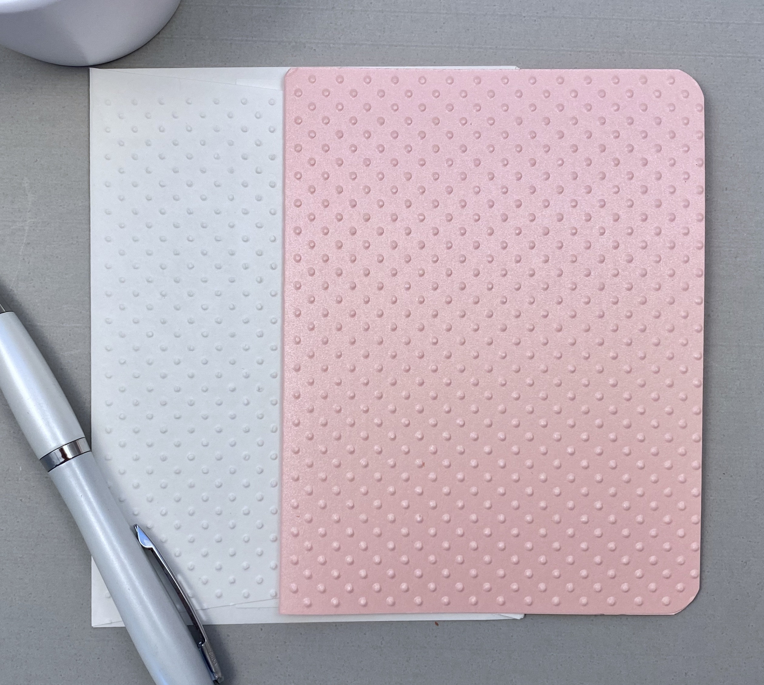 Polka Dot Note Cards Pearlized Pink Note Cards Hand Etsy UK