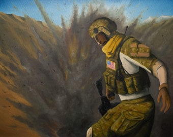 Inimigo Invisível - Impressão em Tela (18" x 24")