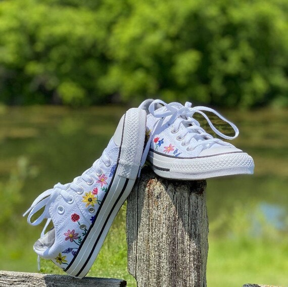 custom floral converse