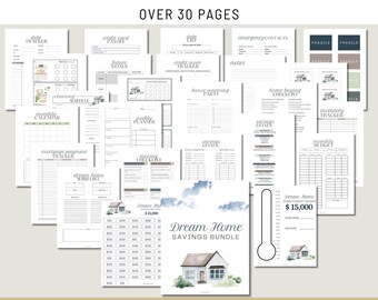 15K House Savings Challenge Bundle Home Buying Planner Moving Planner New Home First Time Home Buyer Printable Moving Sticker Checklist
