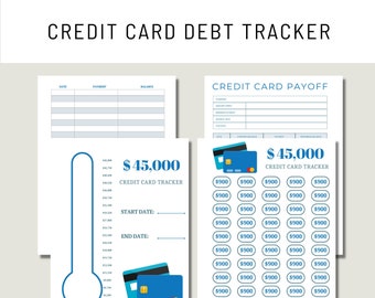 Credit Card Payoff Tracker Printable: Visual Debt Thermometer (PDF)