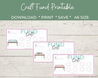 Craft Savings Tracker: A6 Printable Hobby Fund (Digital Download)