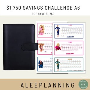 12 Monthly Savings Challenge Printable |A6 Savings Tracker Fund | Printable | A6 Insert | Instant Download | Budget Binder