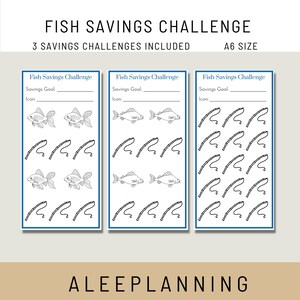 Fish Savings Challenge| Fish Savings Tracker | Fish Cash Envelope| Aquarium Savings| A6 Savings Bundle| Fun Challenge| Pet Savings