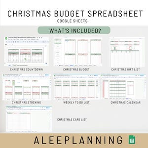 Christmas Planner Spreadsheet: Holiday Budget & Gift Tracker (google ...