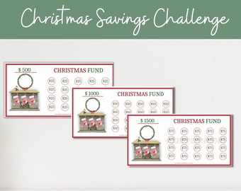 Christmas Savings Challenge Printable: Holiday Tracker (A6 PDF)