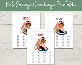 Kids Savings Challenge | Kids Savings Tracker | Teen Savings Challenge | Goal Tracker|