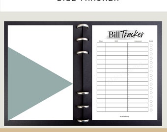 Bill Tracker Printable Monthly Bill Tracker Bill Payment Tracker Bill Log Payment Tracker Subscription Tracker