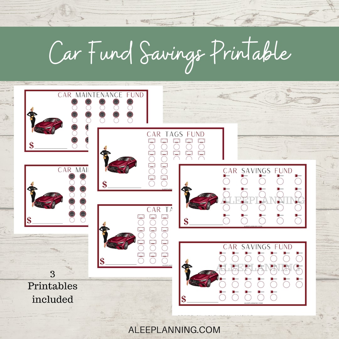 Car Savings Tracker Printable: Budget & Maintenance (digital Download ...