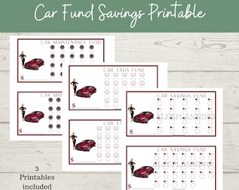 Car Savings Tracker Printable: Budget & Maintenance (Digital Download)