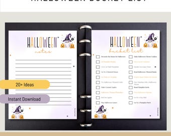 Family Halloween Bucket List: Spooky Fun Activities (Printable PDF)