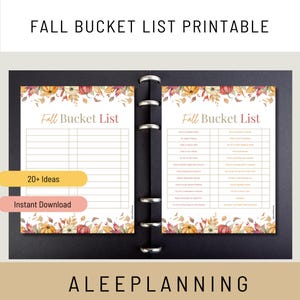 Fall Bucket List Autumn Bucket List Printable Fall To Do List Seasonal Bucket List Fall Checklist Family Bucket List