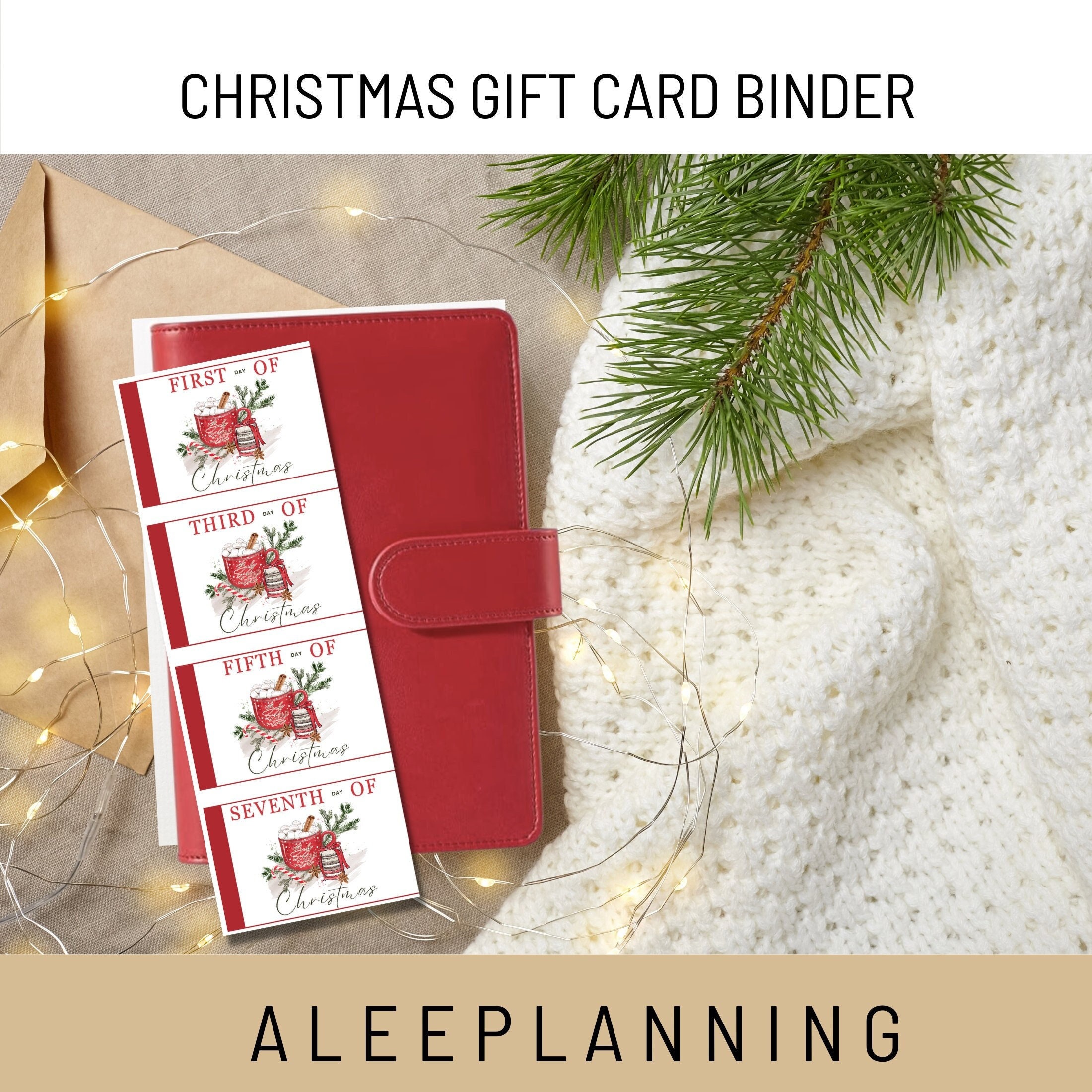Christmas Gift Card Holder Book Holiday Gift Card Album 12 Days of Christmas  Christmas Gift Personalized Christmas Binder - Etsy