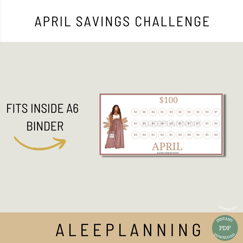 April Challenge|april Tracker|a6 Size Challenge|30 Day Challenge|april ...