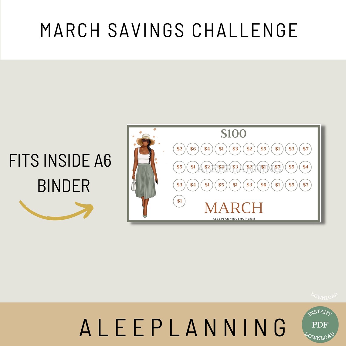 March Savings Challenge Printable| Mini Savings Challenge| 30 Day ...