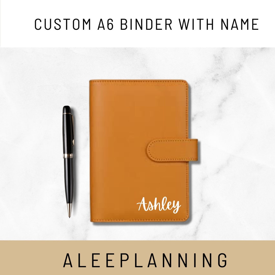 Custom A6 Binder With Name Binder ONLY Cash System Bindersavings