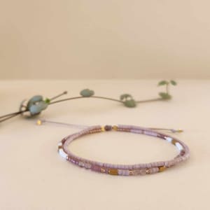 Bracelet Beaded Minimalist Seed Bead Waterproof Waxed Cord Boho Chic Adjustable Stackable Dainty String Bracelet For Christmas Birthday Gift