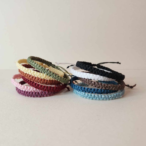 Waterproof Waxed Cord Macrame Pura Vida Bracelet Boho Hippie