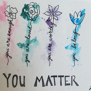 YOU MATTER Rainbow Heart 1-sided card YOU MATTER Rainbow Heart 1-sided card