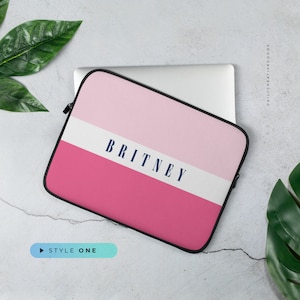 Cute Pastel Nautical Laptop Sleeve | Personalized Name MacBook Sleeve | Laptop Case | Laptop Cover | 12inch 13inch 15inch | MacBook Cover